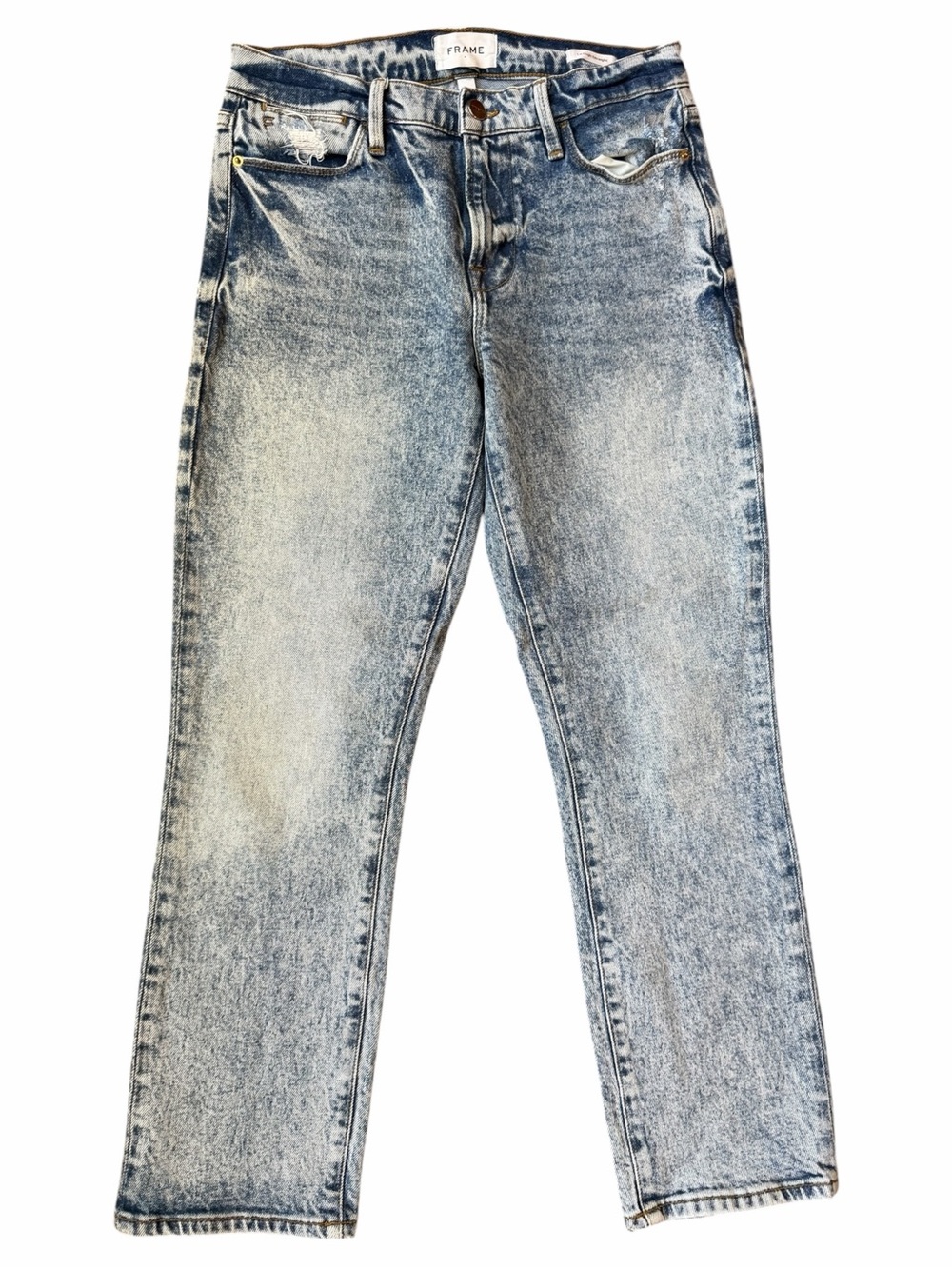 FRAME Le High Straight Jeans Light Wash High Rise
